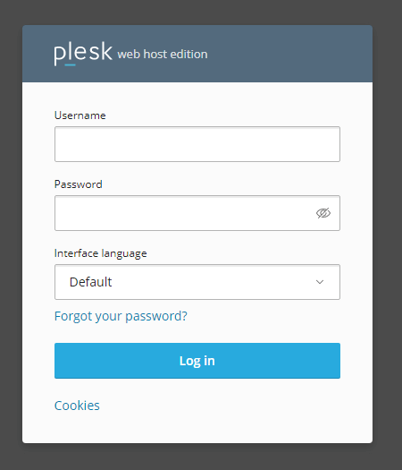 Plesk login