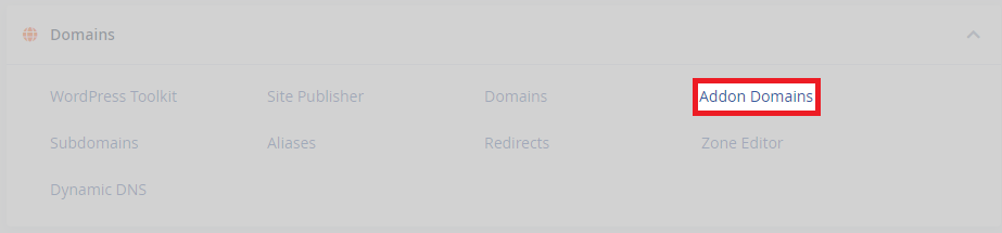 Addon domains cPanel