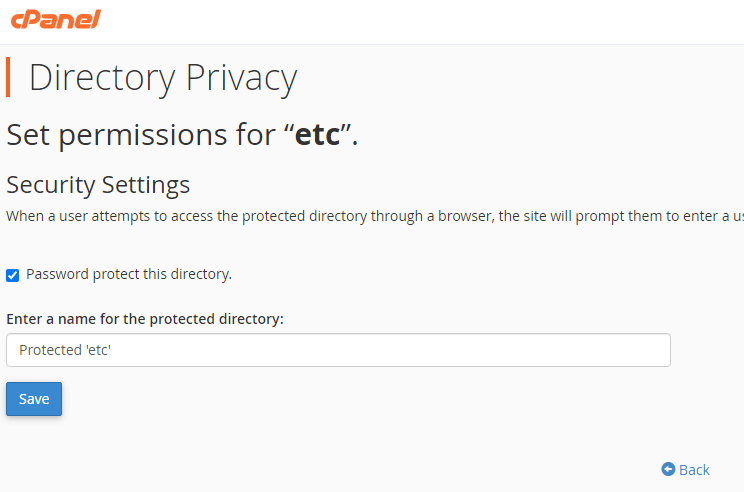 Click the checkbox to enable directory privacyprivacy