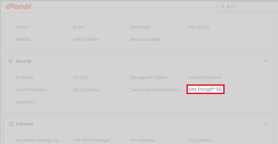 cPanel LetsEncrypt Tool
