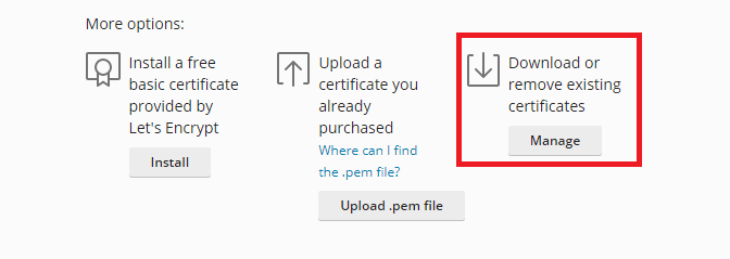 plesk ssl/tls manager area