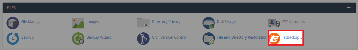 JetBackup 5 in cPanel